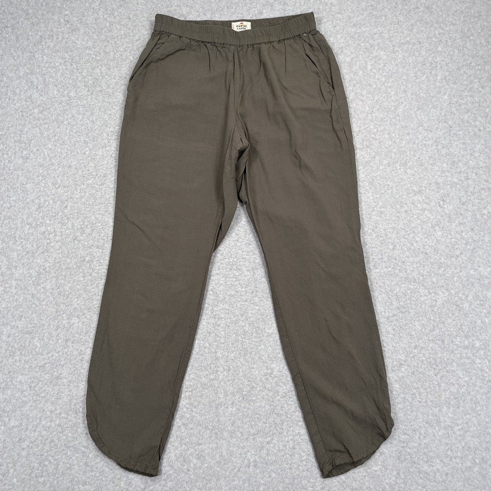 Marine Layer Allison Pull On Ankle Pant Women XS Olive Green High Rise 16765